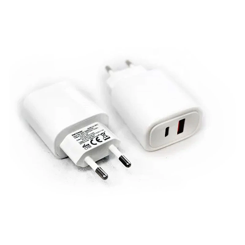 Charger for touchscreen digital gauges, Europe, USB-A, USB-C, 2-pin round